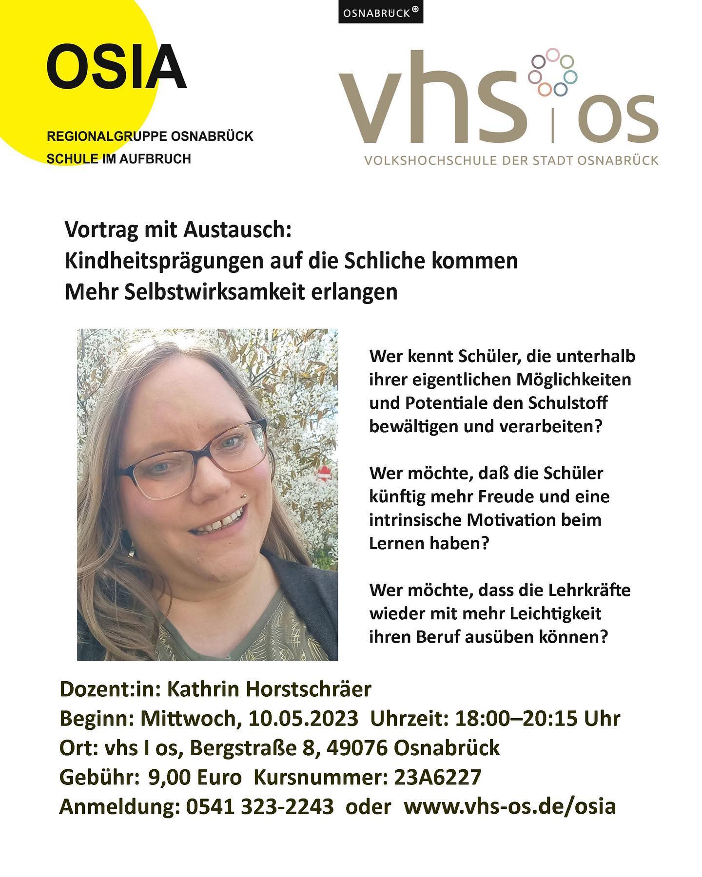 Kindheitsprägungen auf die Schliche kommen. Mehr Selbstwirksamkeit erlangen - dieses Ziel verfolgt der Vortrag von einem unserer Mitglieder, Kathrin Horstschräer💡Wir laden euch herzlich dazu ein, dabei zu sein und euch mit uns auszutauschen!Wer kennt also Schüler*innen, die unterhalb ihrer eigentlichen Möglichkeiten und Potentiale den Schulstoff bewältigen und verarbeiten?Wer möchte, dass die Schüler*innen künftig mehr Freude und eine intrinsische Motivation beim Lernen haben?Wer möchte, dass die Lehrkräfte wieder mit mehr Leichtigkeit ihren Beruf ausüben können?Wenn ihr euch von diesen Fragen angesprochen gefühlt, euch diese Themen ebenfalls beschäftigen oder ihr grundsätzlich Interesse habt, dann seid dabei und erweitert euren Horizont mit uns😃Wir sind gespannt, was wir alles von Kathrin lernen können und wer unsere Gesellschaft noch bereichern wird🤩Den Link zur Anmeldung findet ihr im Linktree in unserer Biographie✅#schule #schuleimaufbruch #schuleimwandel #osnabrück #osnabrueck #education #bildung #fortbildung #selbstwirksamkeit #selbstwirksamkeitstärken #osnabrückschuleimaufbruch #kindheitsprägungen