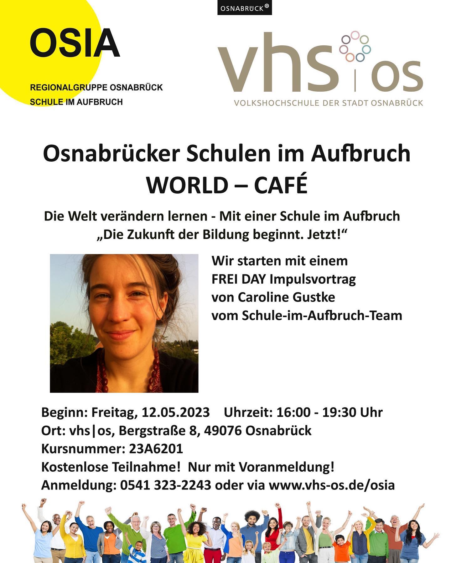 📌Und weiter geht es!💡Bildung für eine nachhaltige Zukunft - Plädoyer für einen Paradigmenwechsel.Nachhaltige Entwicklung braucht Bildung sowie mutige, kreative Zukunftsgestalter*innen!Folglich stellt sich die Frage: Wie sehen die Herausforderungen der Zukunft aus und wie könnte die Zukunft der Bildung entsprechend gestaltet werden? Gemeinsam mit euch werden wir uns im Rahmen eines World Cafés Gedanken darüber machen und austauschen, wie nicht nur die Zukunft der Bildung, sondern auch eine nachhaltige Schultransformation in Osnabrück und Umland aussehen kann und muss.🌎☕️Zur Einstimmung in unser World Café gibt es einen Impulsvortrag zum Thema FREI DAY „Die Welt verändern lernen - Mit einer Schule im Aufbruch" von Caroline Gustke vom Schule-im-Aufbruch-Team.📎Alle interessierten Bürger:innen sind herzlich hierzu eingeladen.Wie üblich erfolgt eine Anmeldung über die Seite der vhs | os, der Link hierzu ist in unserem Linktree in der Biographie zu finden!#bildung #bildungfürnachhaltigeentwicklung #bildungsgerechtigkeit #bildungfüralle #inklusion #worldcafe #worldcafé #osnabrückschuleimaufbruch #schuleimaufbruch #schuleimwandel #schuleistbeziehung #osnabrück #osnabrueck #osnabruck #landkreisosnabrück #schule #schüler #entwicklung #zukunft #selbstwirksamkeit #resilienz #transformation #schultransformation #schuleimgespräch #bildungszukunft #kommunikation #freiday #margretrasfeld #lkosnabrück #lkosnabrueck