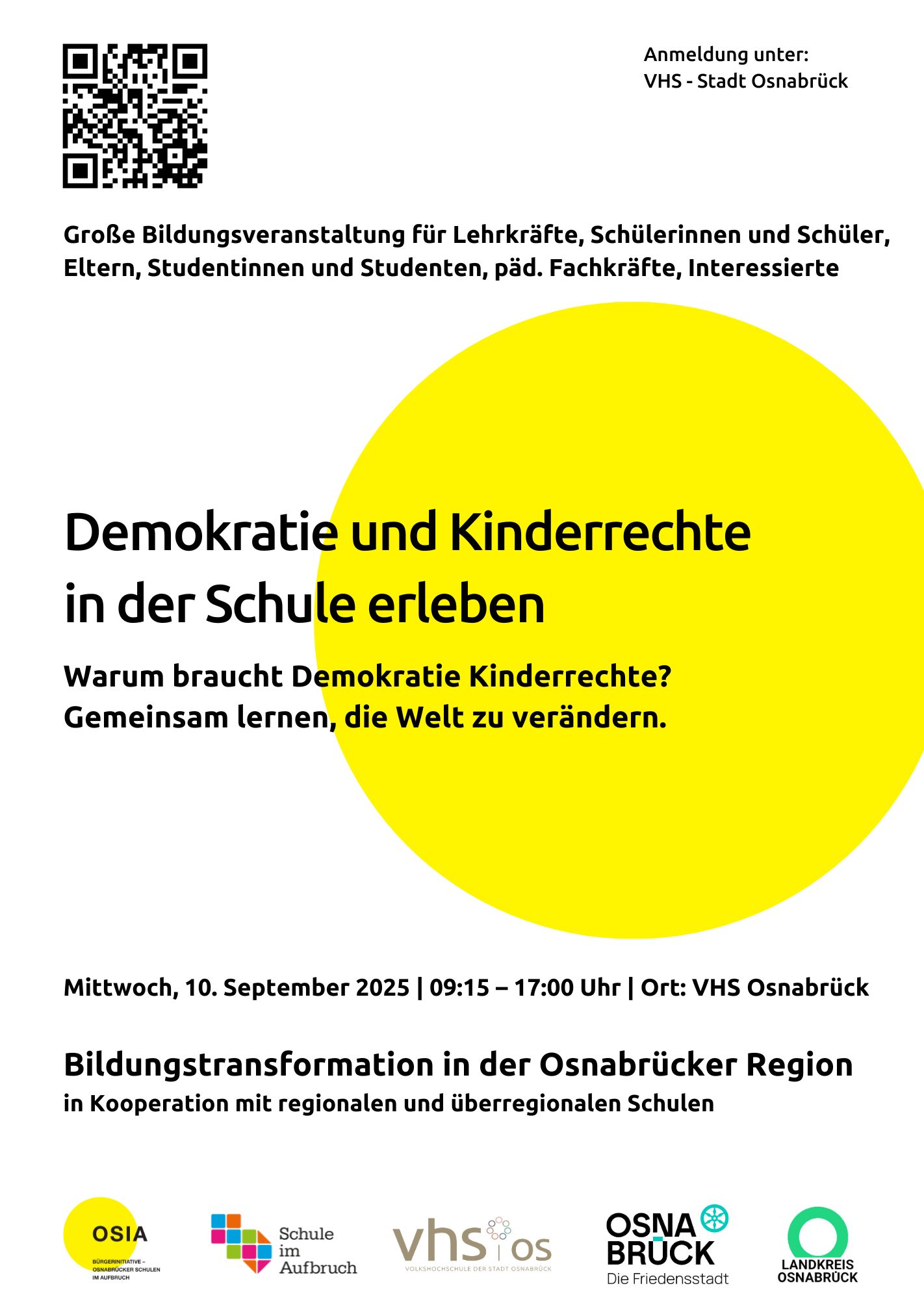 Poster Demokratiebildung und Kinderrechte 10092025